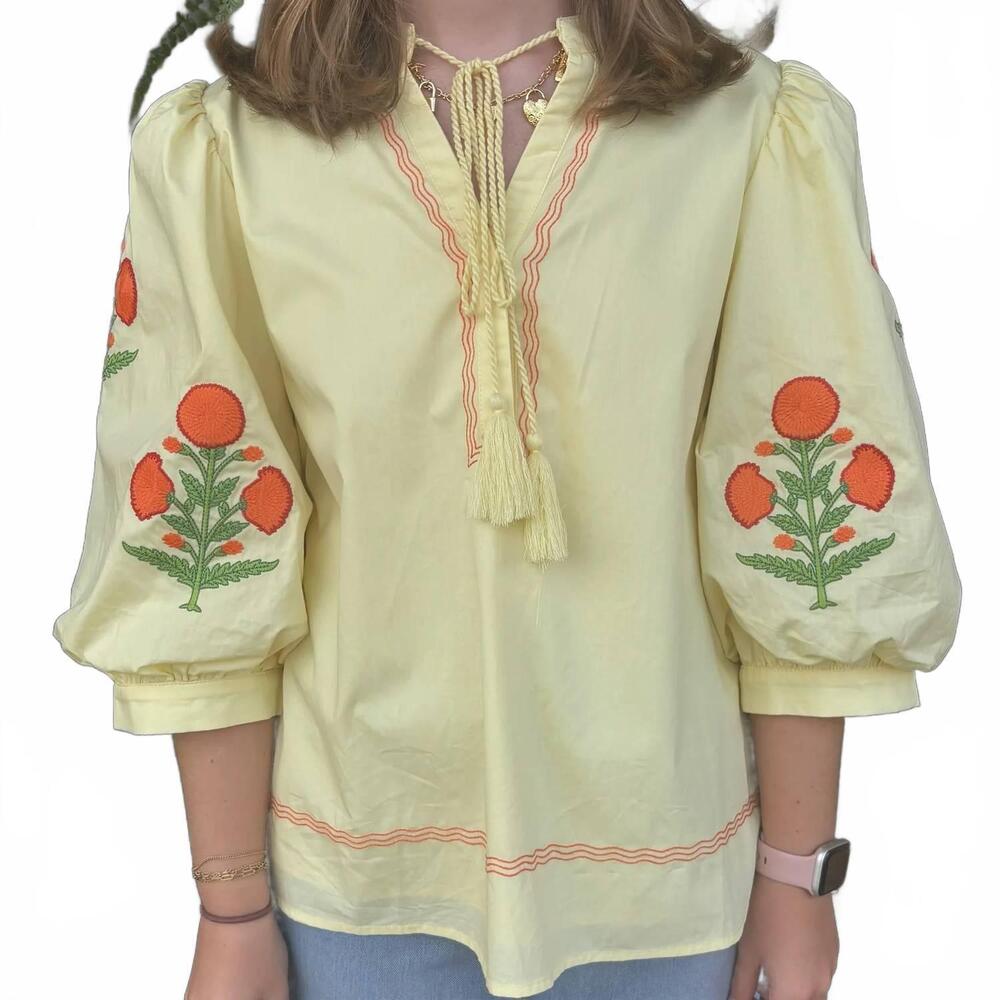 NEW JODIFL desert rose blouse in butter yellow